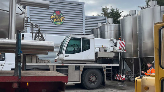 Wrexham Lager tanks being installed