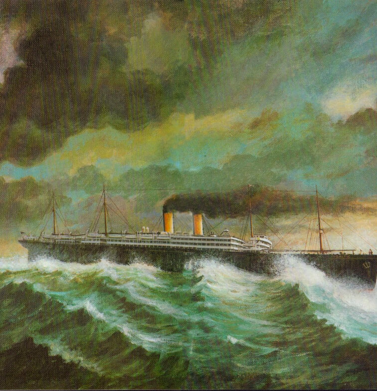 The Titanic boat carrying Wrexham Lager