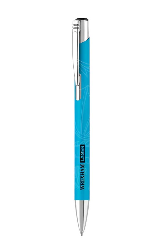 Wrexham Lager Branded Pen in blue