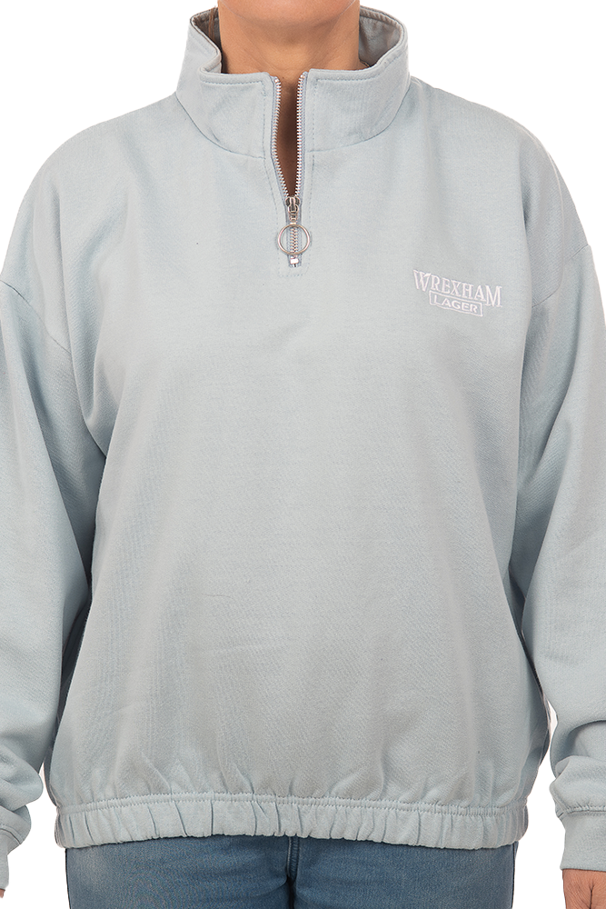 Womens Cropped Sky Blue Wrexham Lager Zip top