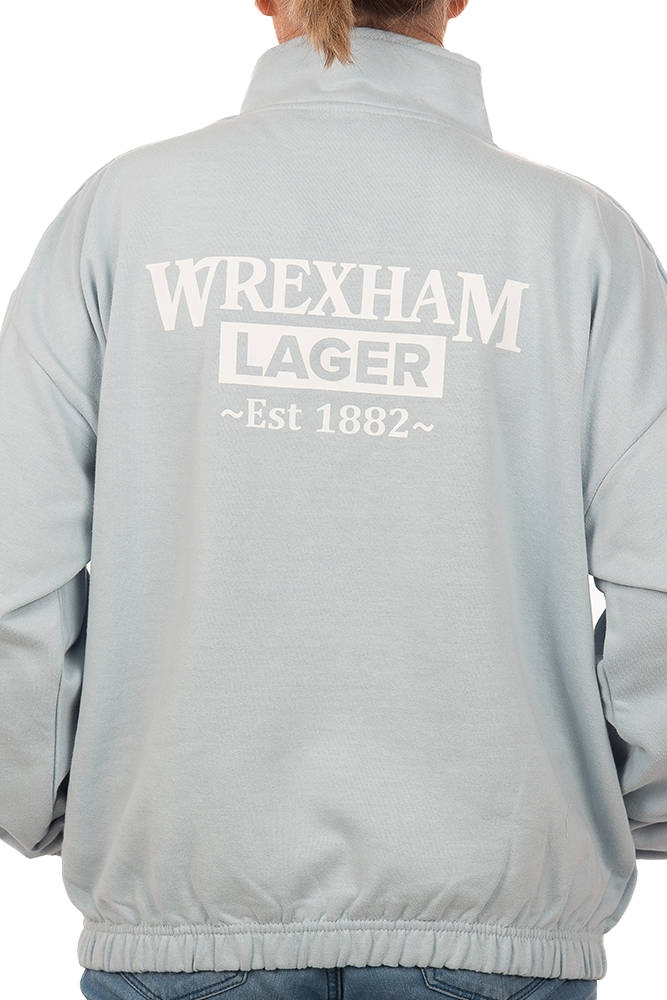 Womens Cropped Sky Blue Wrexham Lager Zip top